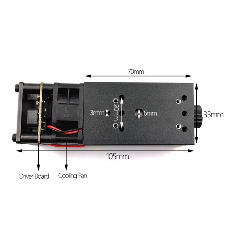 Diode Laser Module - 405nm～850nm フォーカス調整可能なヘッド 赤、緑、青、赤外線レーザーダイオードモジュール TTL/PWM