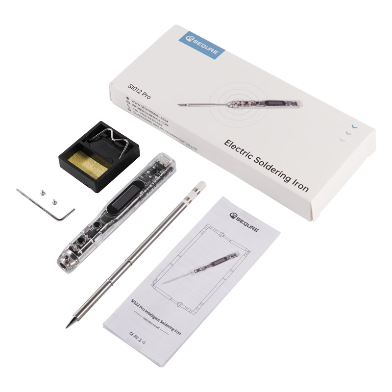 Industrial Laser Soldering Iron - SEQURE SI012 プロインテリジェント OLED 電気はんだごて調整可能な感度内蔵ブザー T12