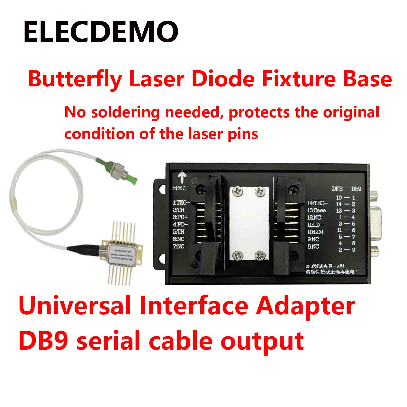 Diode Laser Module - 14ピンマウントベース、DFBバタフライレーザーダイオードドライバーボードモジュール、TEC温度コントローラー、高精度LD電流源DIYキット