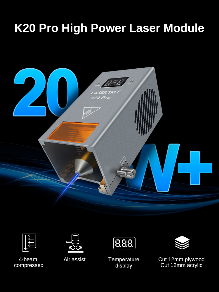 20W 455nm ブルーダイオードレーザーモジュールキット - Diode Laser Module のレビューと価格