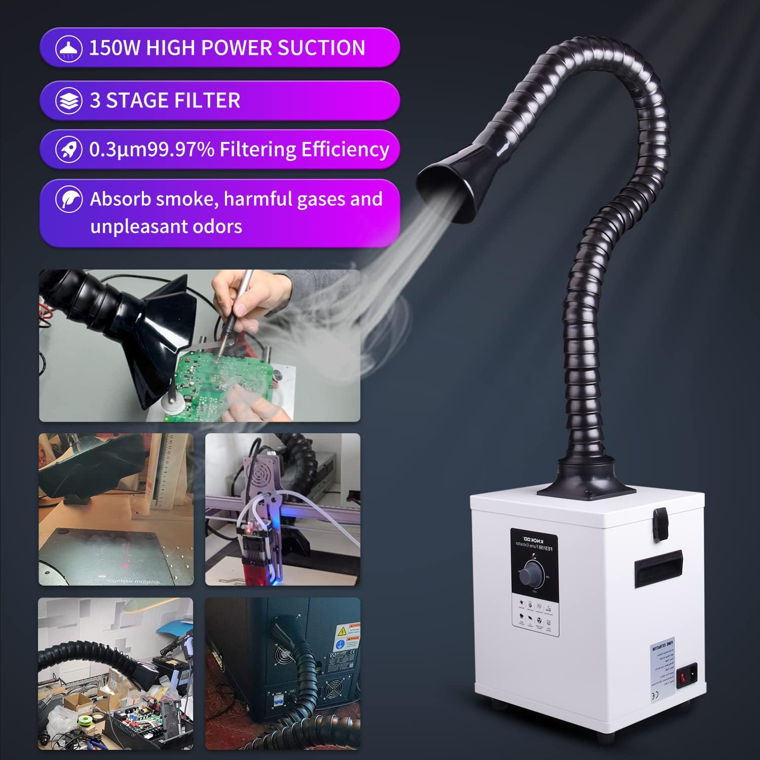 KNOKOO FES150 工業用レーザーフューム抽出器 D - Industrial Laser Fume Extractor のレビューと価格