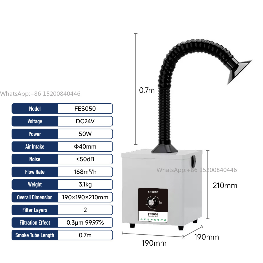 工業用はんだ煙抽出器（真のHEPAフィルター搭載、金属製ボデ - Industrial Laser Fume Extractor のレビューと価格