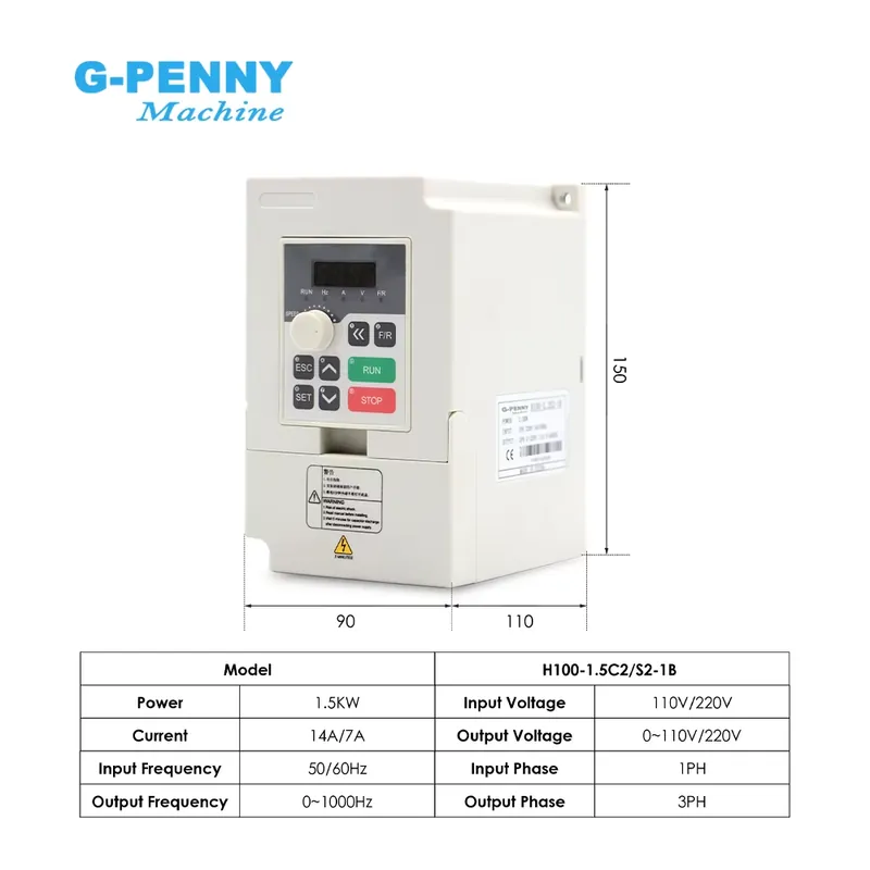 カスタマイズG-PENNY 110v/220v 1.5kw  - Cnc Milling Machine のレビューと価格