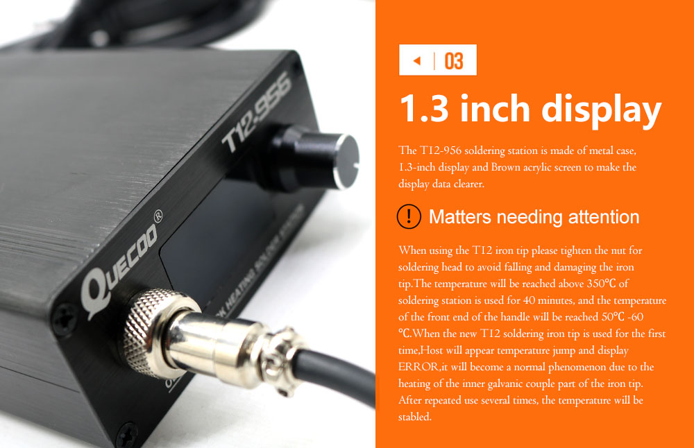 QUECOO T12-956 はんだ付けデジタルステーション - Industrial Laser Soldering Iron のレビューと価格